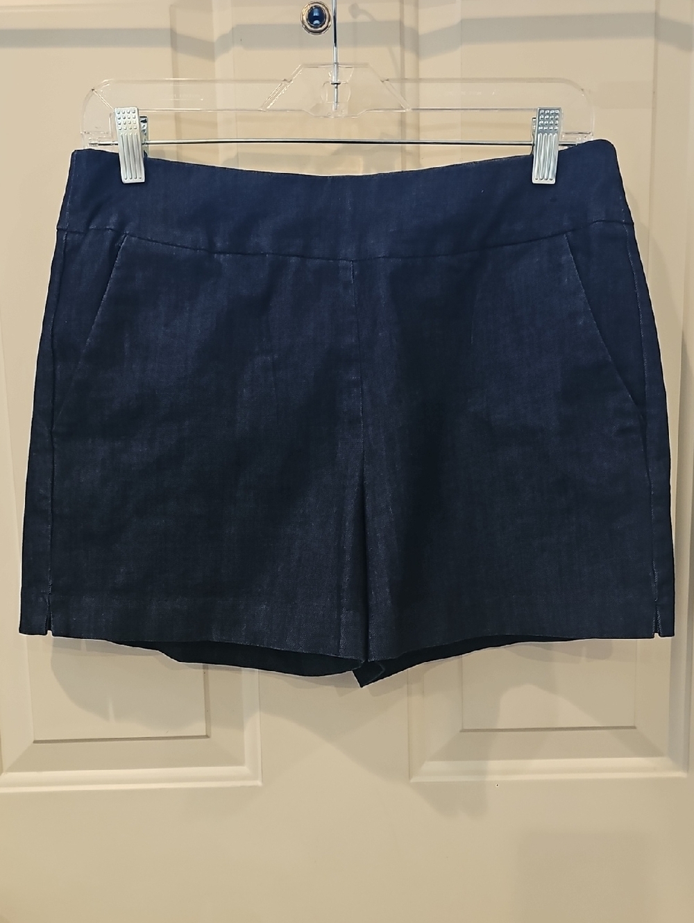 New York & Company Dark Navy High-Waist Tailored Shorts